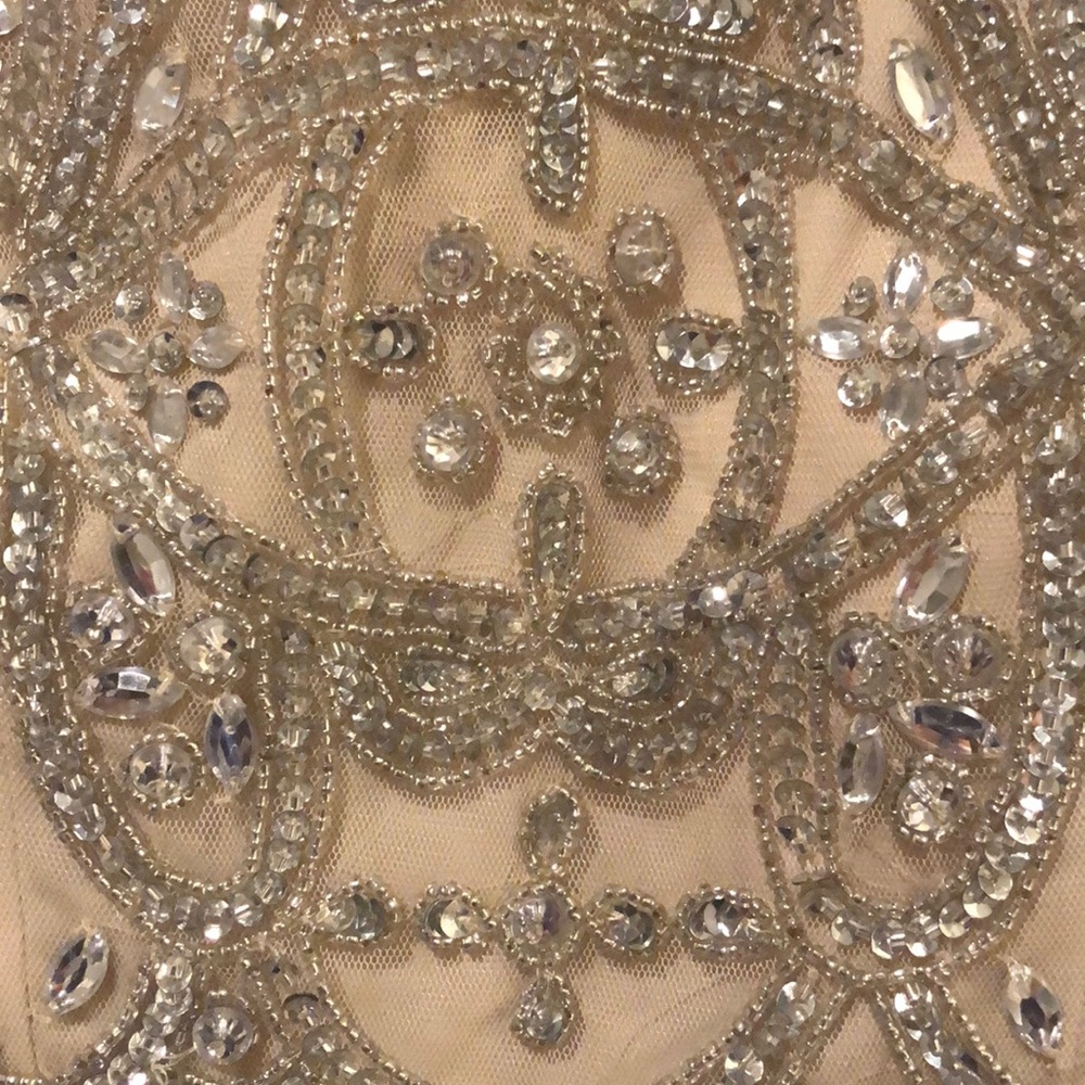 Aidan Mattox Size 4 black/cream Maxi dress